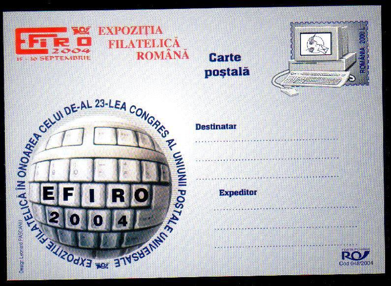 Romania Enteire Postal 2004 With Computers Imprime Postage - Computers