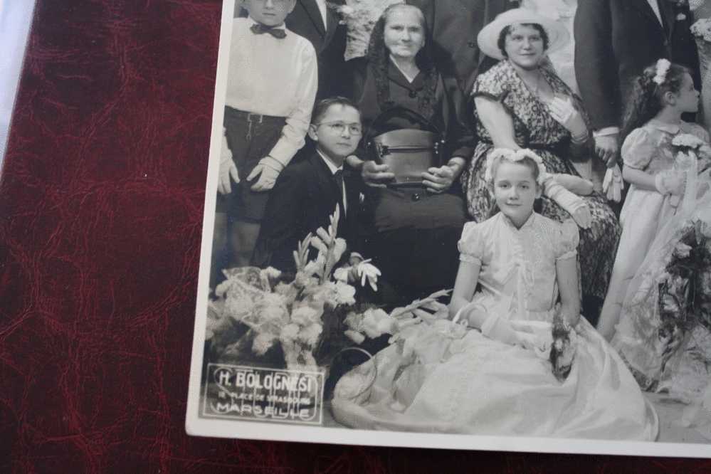 1959 PHOTOGRAPHIE ORIGINALE:   ITALIE  ITALIA  PHOTO D' 1 MARIAGE A L'ITALIENNE A MARSEILLE FRANCE MARIEE INVITES FAMILL - Guerre, Militaire