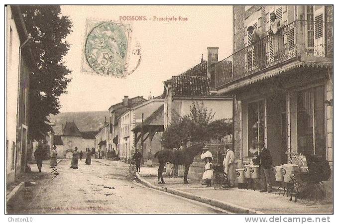 POISSONS - Principale Rue (avec Commerce En Premier Plan) - Poissons