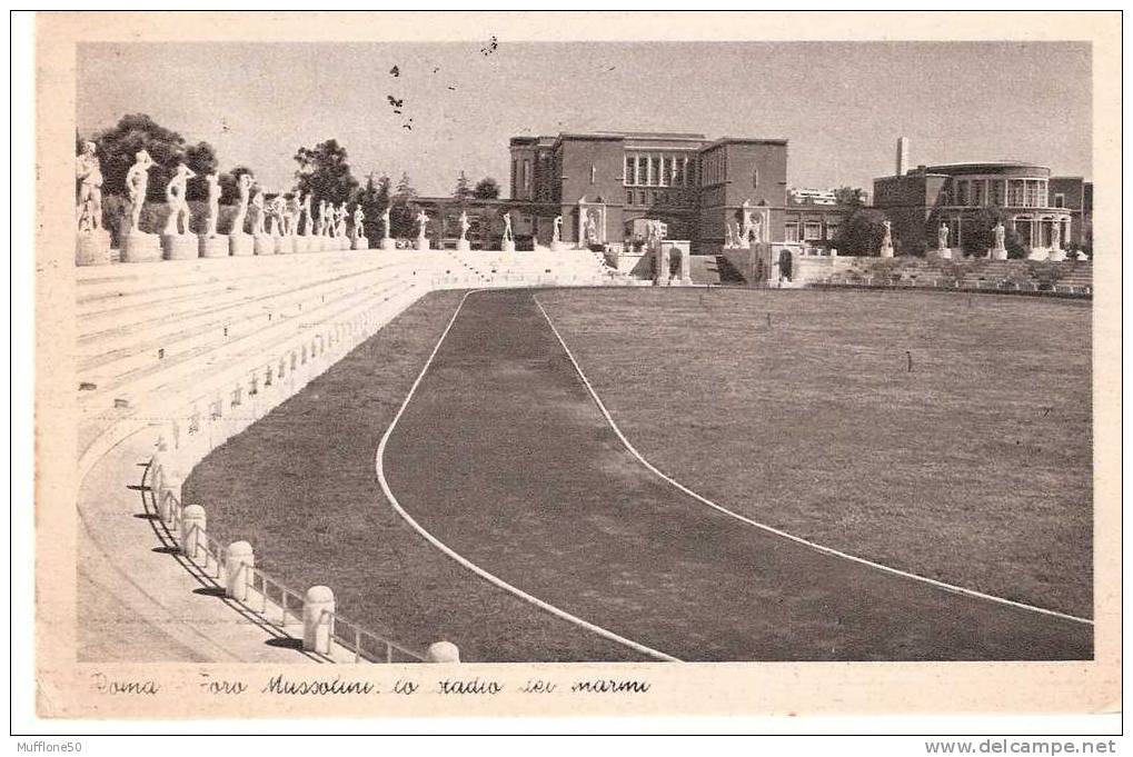 Italia 1938. Cartolina Di  ROMA  -  Foro Mussolini . Lo Stadio Dei Marmi. - Stadia & Sportstructuren