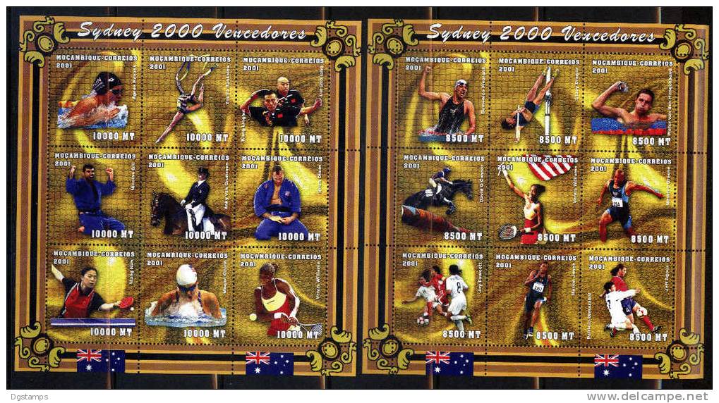 Mozambique 2001 YT 1548-83 BF48-53 Winning Athletes At The Sydney 2000 Olympic Games. - Estate 2000: Sydney