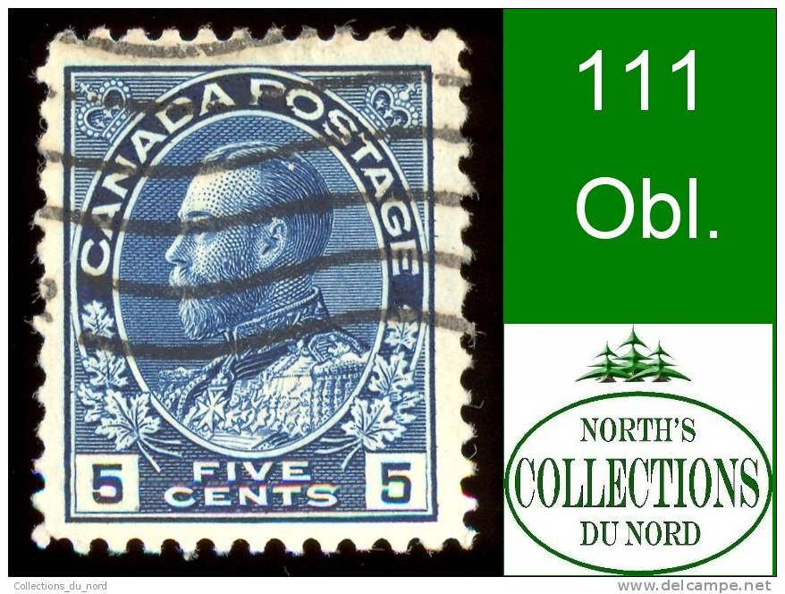 Canada (Unitrade & Scott # 111 - King Georges V Admiral Issue) (o) F - Oblitérés