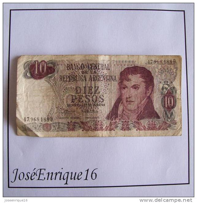 DIEZ PESOS ARGENTINA - Argentine