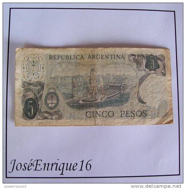 5 PESOS REPUBLICA ARGENTINA - Argentina