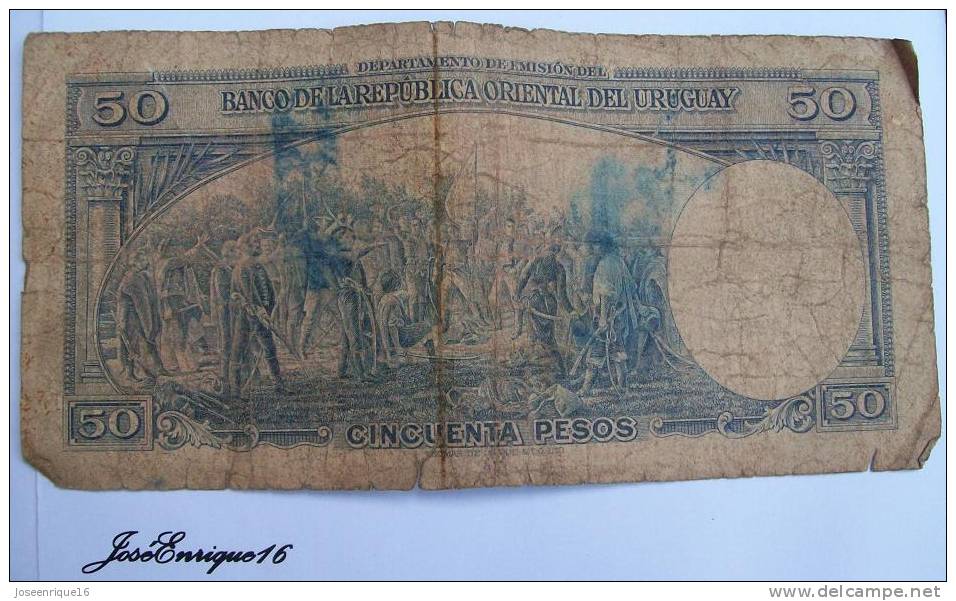 50 PESOS URUGUAY, AÑO 1939. - Uruguay