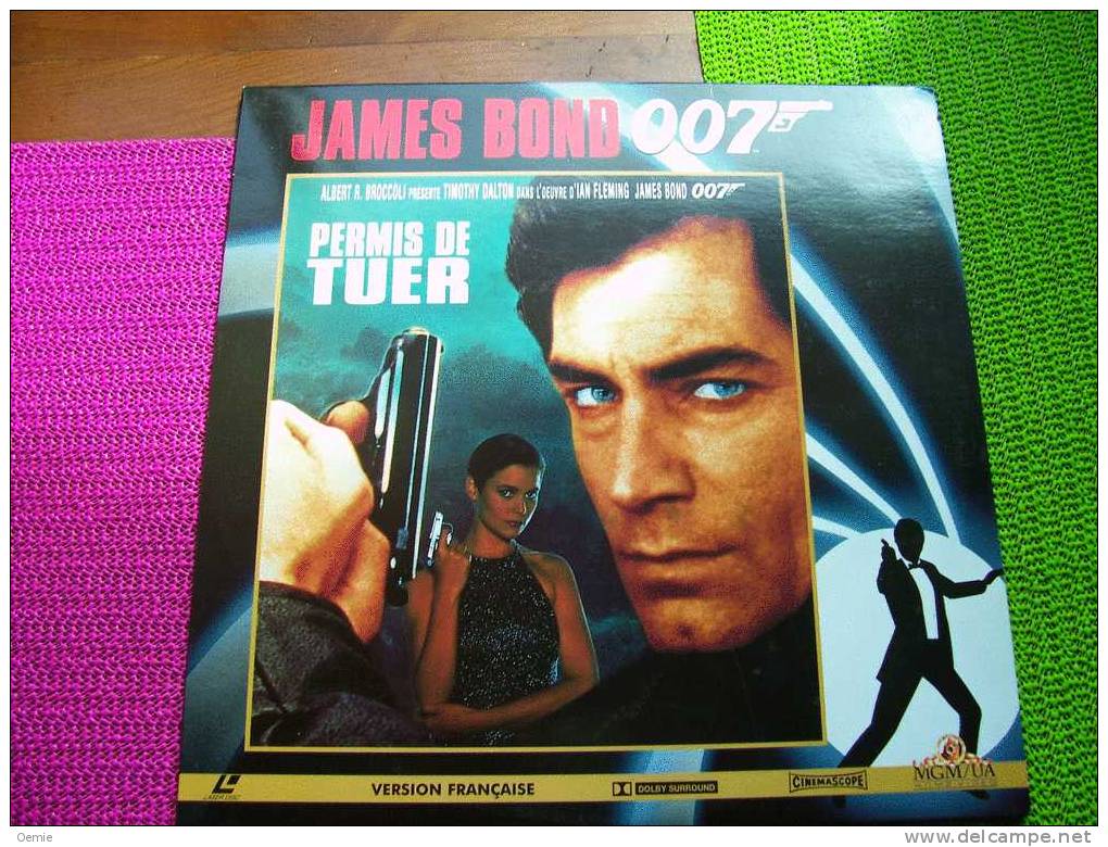 LASERDISC  CDV   °°°  JAMES BOND 007  PERMIS  DE TUER AVEC TIMOTHY DALTON - Autres Formats