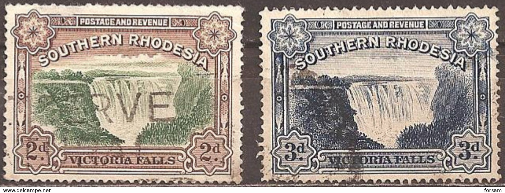SOUTHERN RHODESIA..1932..Michel # 30-31...used. - Southern Rhodesia (...-1964)