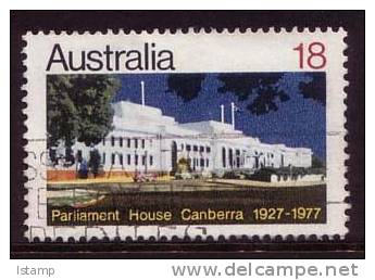 1977 - Australian 50th Anniversary Of Opening 18c PARLIAMENT HOUSE Stamp FU - Gebraucht