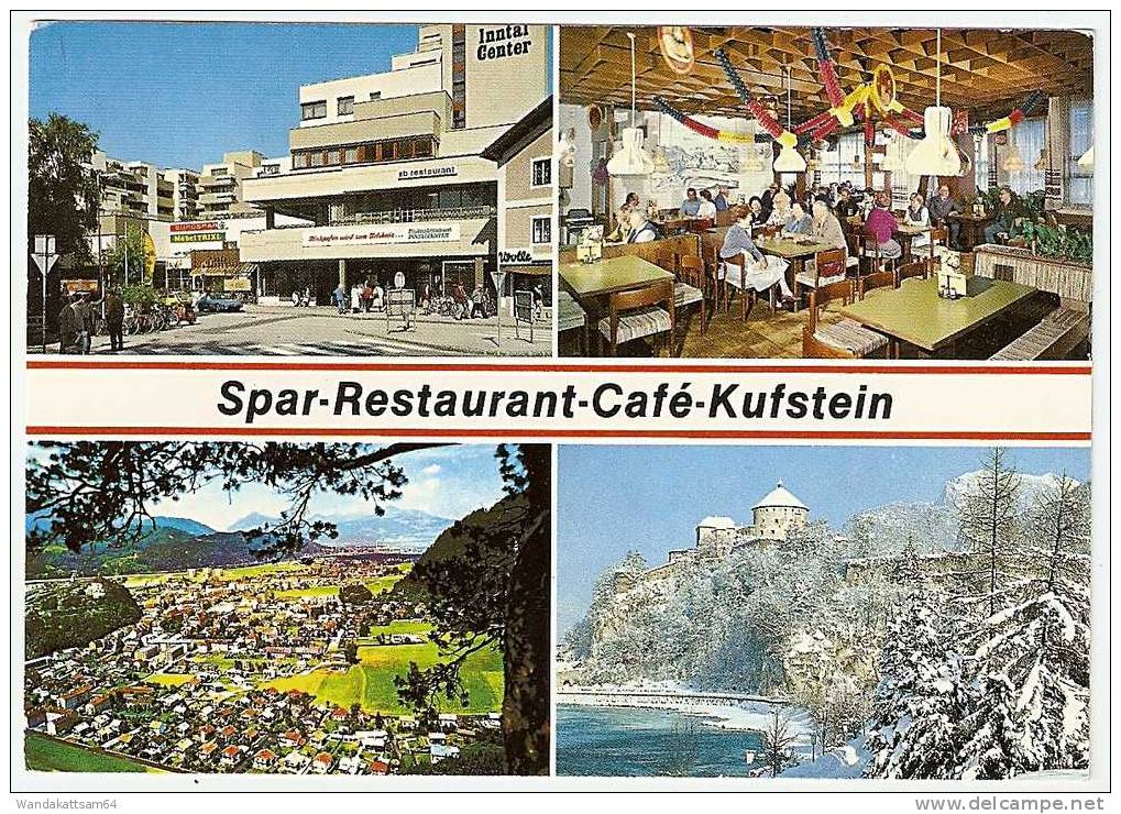 AK 125 SPAR Restaurant - Cafe 6330 Kufstein-Inntalcenter Girlanden Mehrbild 4 Bilder  -7.3.84 - 18 6330 KUFSTEIN N - Autres & Non Classés