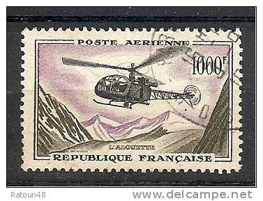 Hélioptère Alouette - Oblitéré - France  - N° PA 37- Réf. Y&T - Hélicoptères