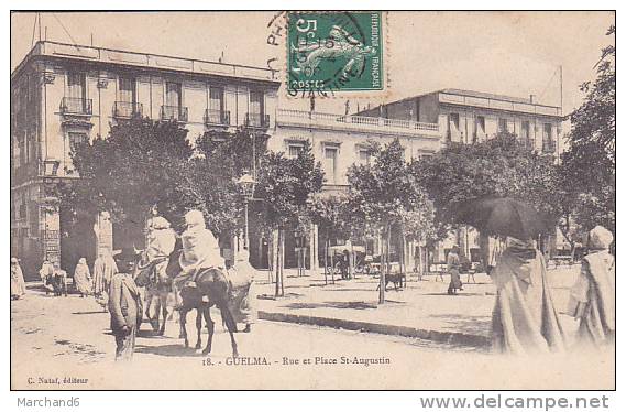 ALGERIE.GUELMA.RUE ET PLACE ST AUGUSTIN - Guelma