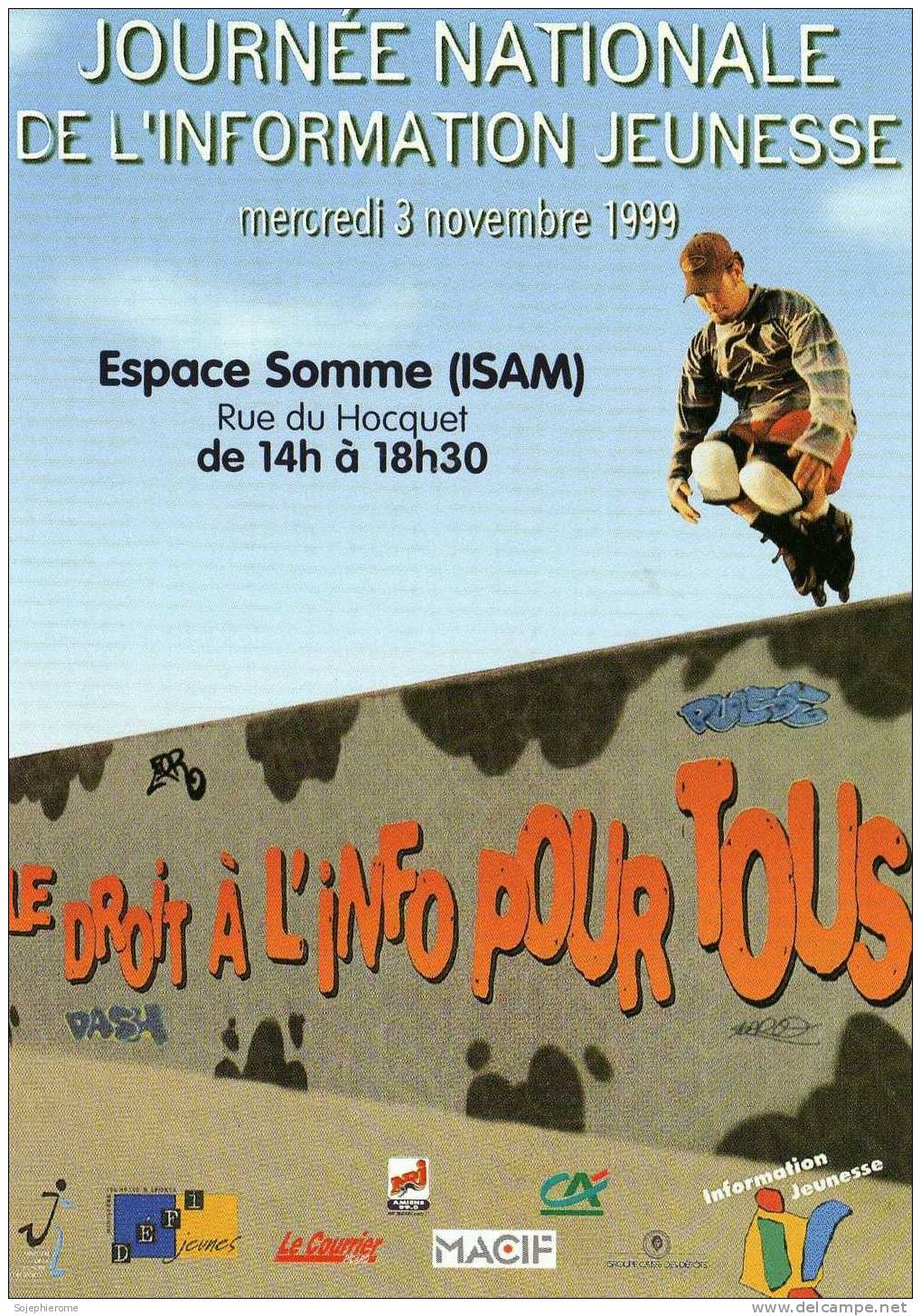 Sport Roller Rollers Acrobatie Tags Information Jeunesse Amiens 1999 - Autres & Non Classés