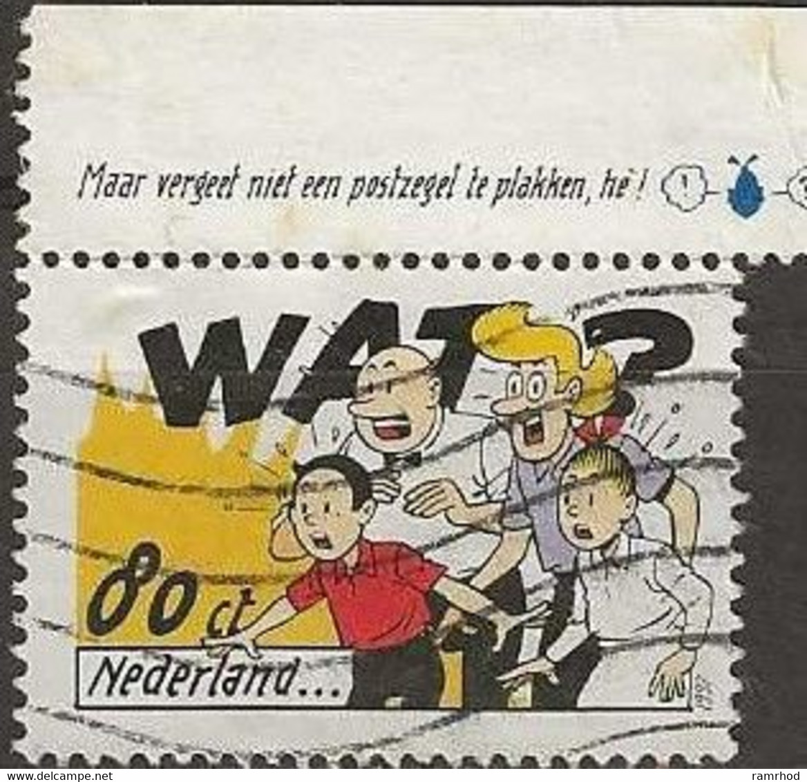 NETHERLANDS 1997 Suske And Wiske (cartoon By Willy Vandersteen) - 80c Suske, Wiske, Lambik And Aunt Sidonia FU - Gebraucht