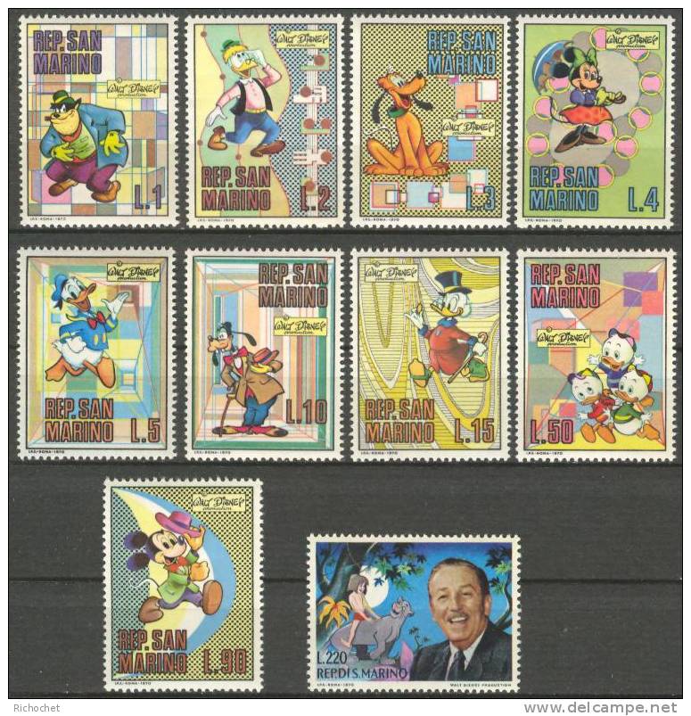 Saint-Marin N° 769 à 778 ** - Unused Stamps