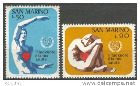 Saint-Marin N° 820 à 821 ** - Unused Stamps