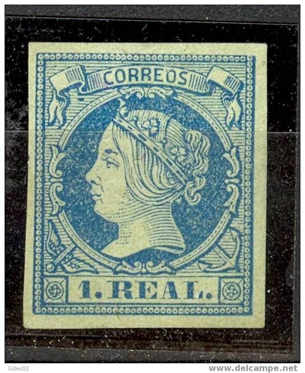 ES055-L1800.Espagne Spain. ISABEL Ll. 1860/1.(Ed 55). MAGNIFICO,sin Goma - Unused Stamps