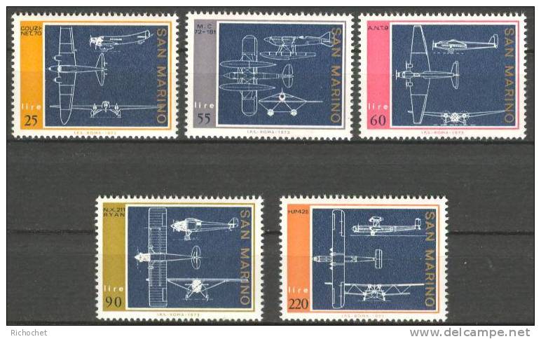Saint-Marin N° 847 à 851 ** - Unused Stamps