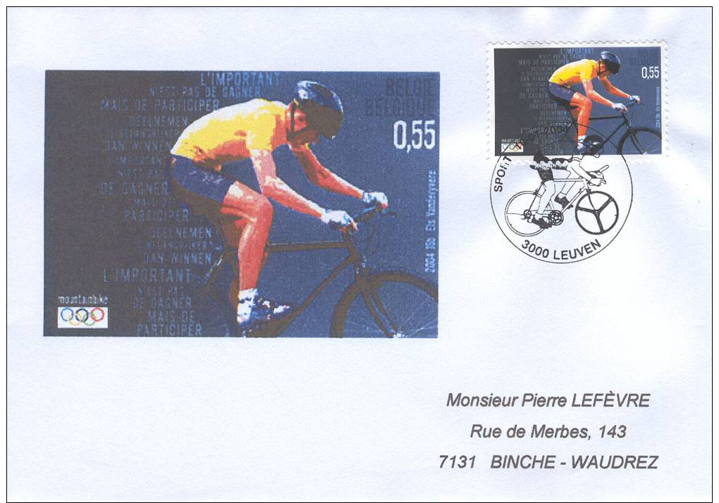 Enveloppe 2004 N° 3304 Avec FDC(prévente) - Mountain Bike - 2001-2010