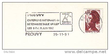 1991 France 59 Nord Prouvy Tennis De Table Table Tennis Ping Pong Tennis Da Tavolo Tischtennis Bordtennis Tenis Da Mesa - Tischtennis