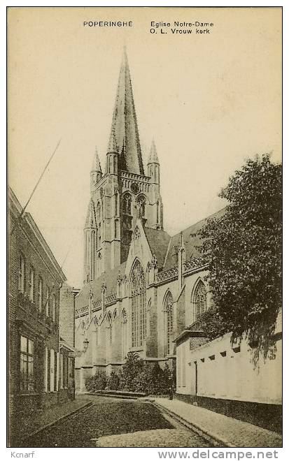 CP De POPERINGHE ( Poperinge ) " église Notre-dame / O.L. Vrouw Kerk " . - Poperinge