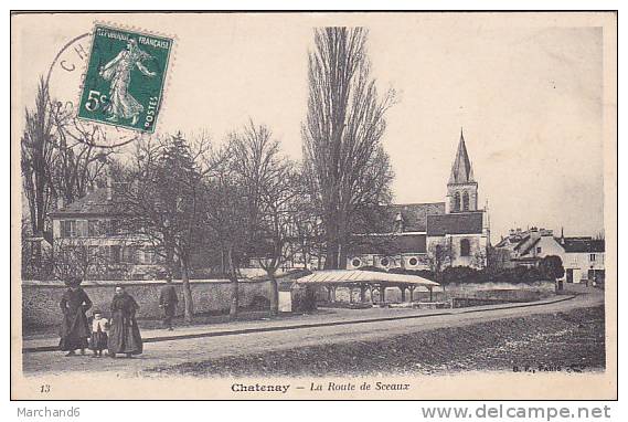 92 CHATENAY.LA ROUTE DE SCEAUX  Petit Plie Coin Bas Gauche - Chatenay Malabry