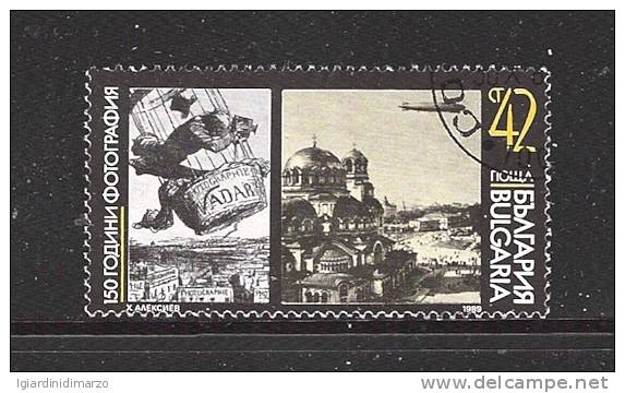 BULGARIA  - 1989 - VALORE OBLITERATO DA 42 S. DEDICATo AL 150° ANNIV. DELLA FOTOGRAFIA  - IN BUONE CONDIZIONI. - Used Stamps