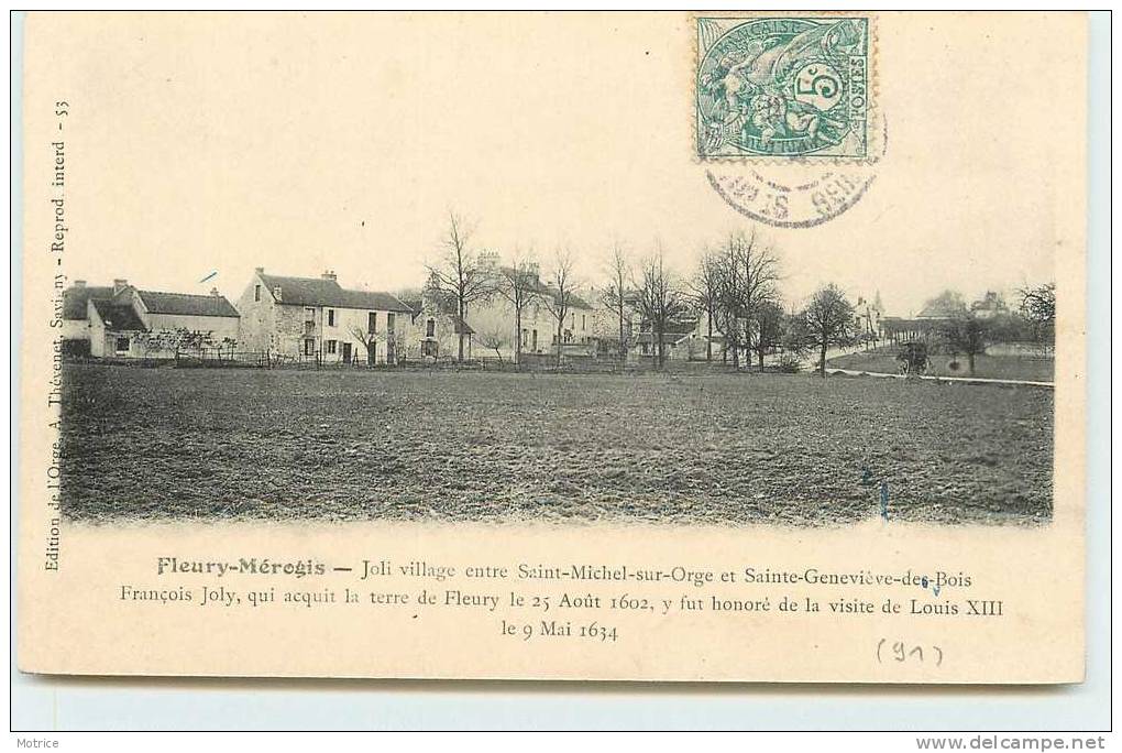 FLEURY MEROGIS    -    Joli Village Entre Saint Michel Sur Orge Et Sainte Genevieve Des Bois. - Fleury Merogis