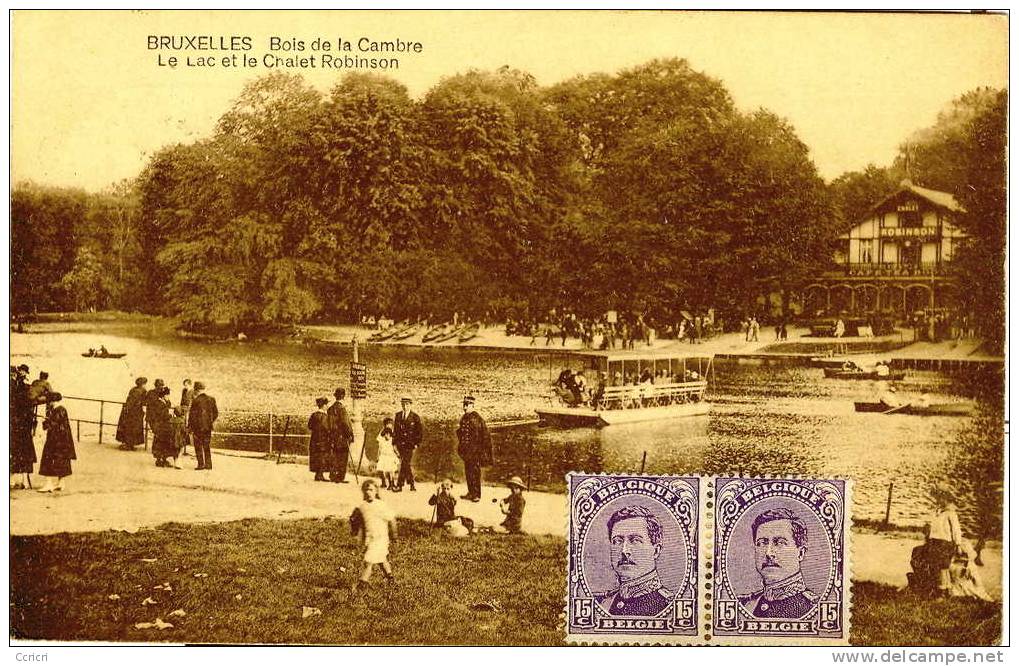 BRUXELLES:   Bois De La Cambre.Le Lac Et Le Chalet Robinson.  1922  . - Parks, Gärten