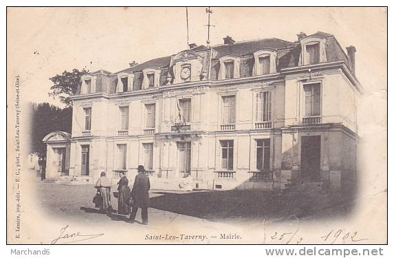 95 SAINT LEU-TAVERNY.MAIRIE  En L état Avec Plie Et Coupure Coté Droit - Saint Leu La Foret