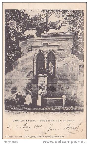 95 SAINT LEU-TAVERNY.FONTAINE DE LA RUE DE BOISSY  Editeur Lemire - Saint Leu La Foret