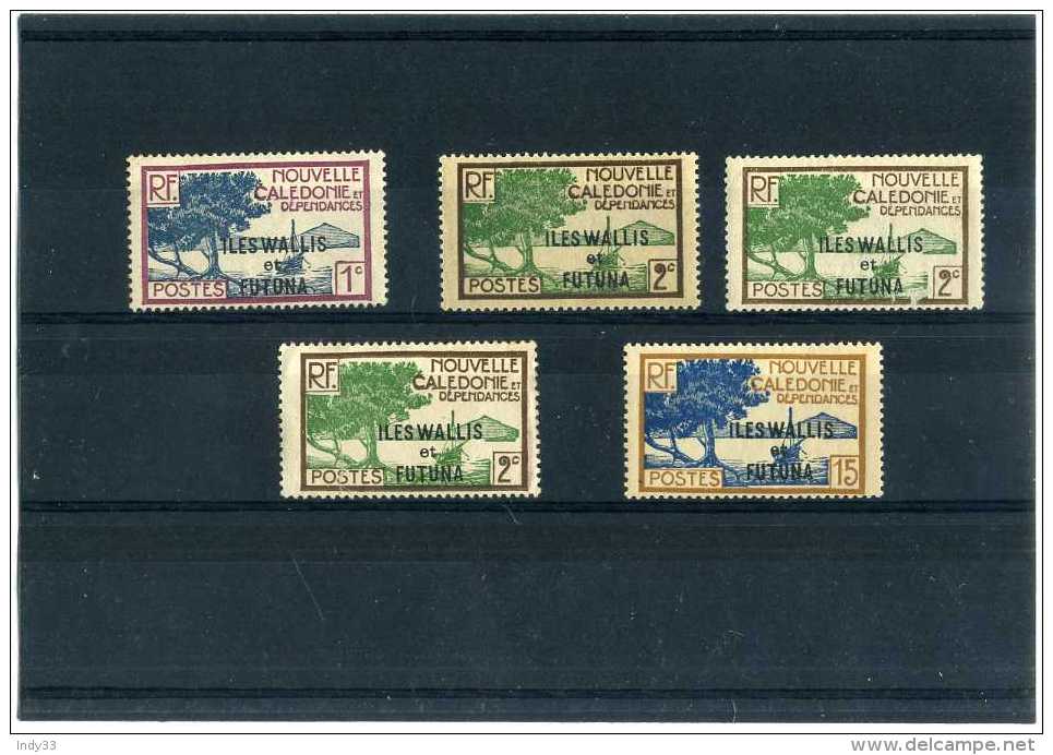 -FRANCE COLONIES  . WALLIS ET FUTUNA 1930/38 . TIMBRES DE NOUVELLES CALEDONIES SURCHARGES - Unused Stamps