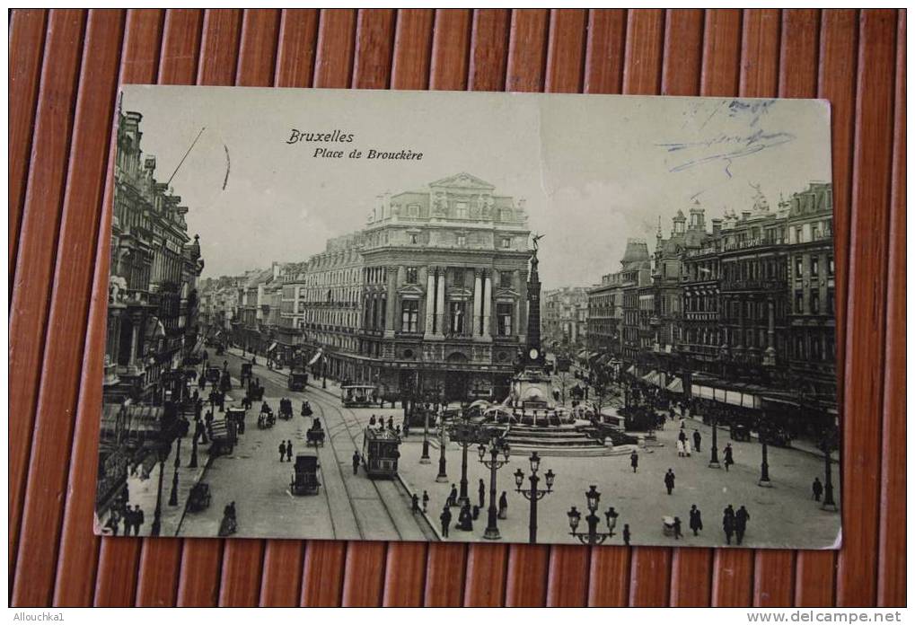 1901 CPA De BRUXELLES  BRUSSELS  La Plaçe De Brouckére  Tramway  Carosses  BELGIQUE BELGIE Trés Animée - Corsi