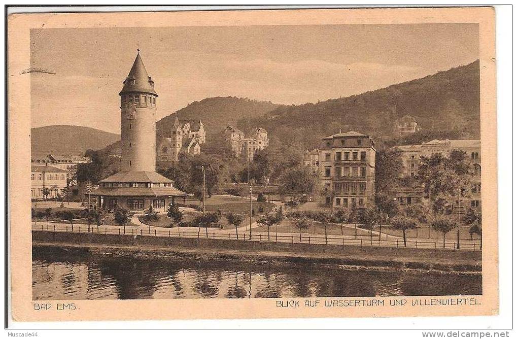 BAD EMS - BLICK AUF WASSERTUM UND VILLENUIERTEL - Bad Ems