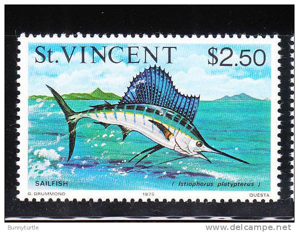 St Vincent 1975 Sailfish $2.50 MNH - St.Vincent (1979-...)
