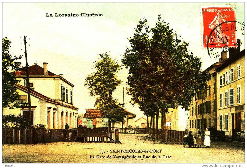 SAINT NICOLAS DE PORT - La Gare De Varengéville Et Rue De La Gare - Saint Nicolas De Port