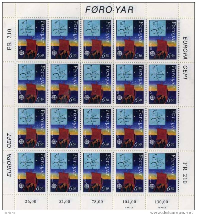 PIA - FAROER - 1991 : Europa - (Yv 211-12 X 20) - 1991