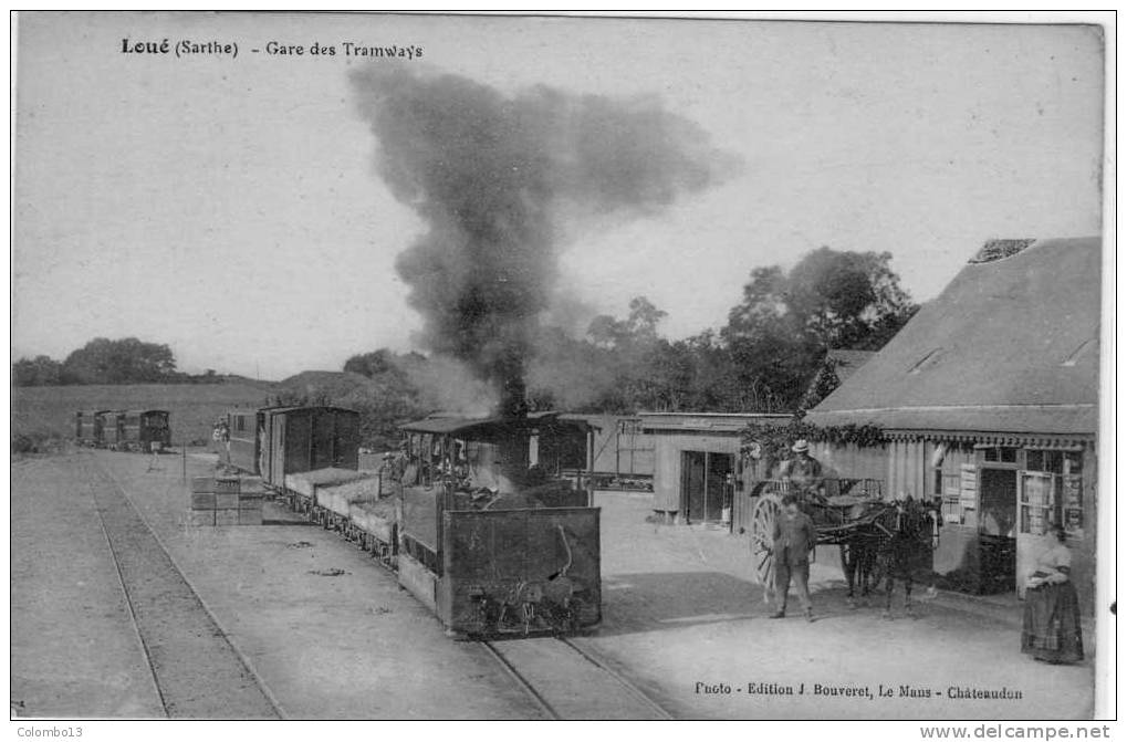 72 LOUE GARE DES TRAMWAYS  SUPERBE PLAN - Loue