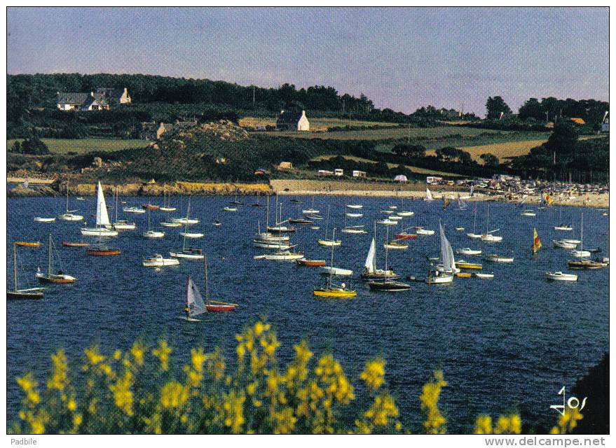 Carte Postale 29. Carantec  Les Bateaux à L'abri Devant La Plage De Kélenn Trés Beau Plan - Carantec