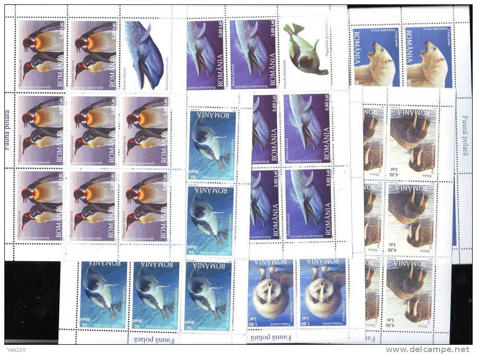 Romania 2007 Polar Fauna,animals,Mi.6256-61, MNH TAB - Dolphins