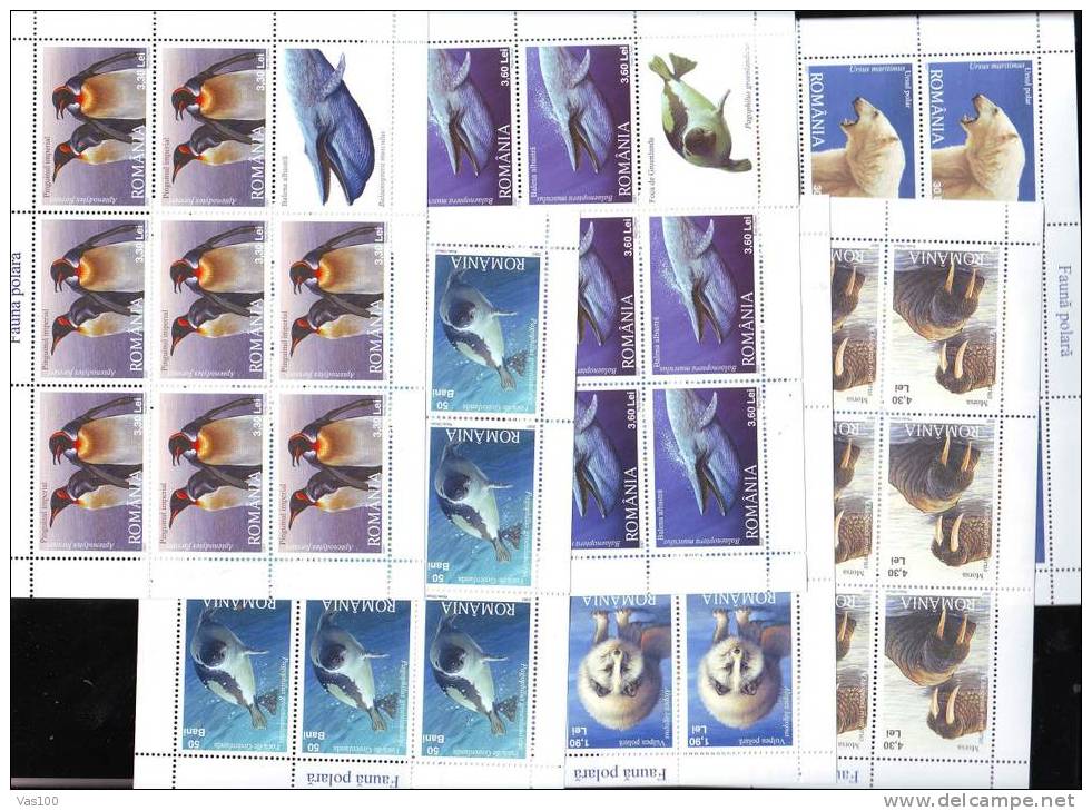 Romania 2007 Polar Fauna,animals,Mi.6256-61, MNH TAB - Full Sheets & Multiples