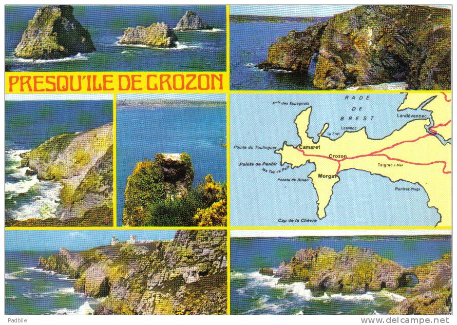 Carte Postale 29. Presqu´île De Crozon Trés Beau Plan - Crozon