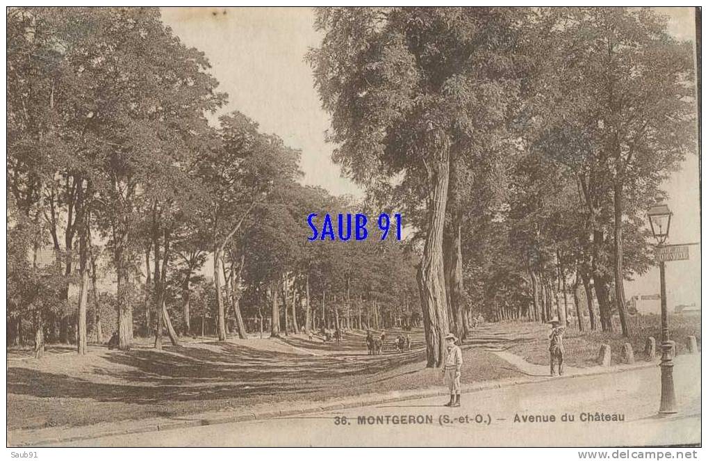 Montgeron - Avenue Du Château --Animée--Mulard Cuvillier,Yerres.-N°36 -Circulé En 1912-. -Réf:3_0458 - Montgeron