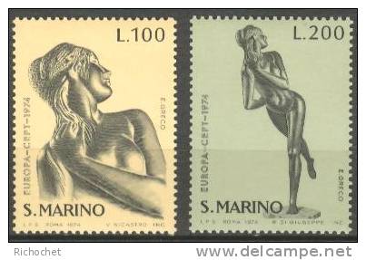 Saint-Marin N° 873 à 874 ** - Unused Stamps