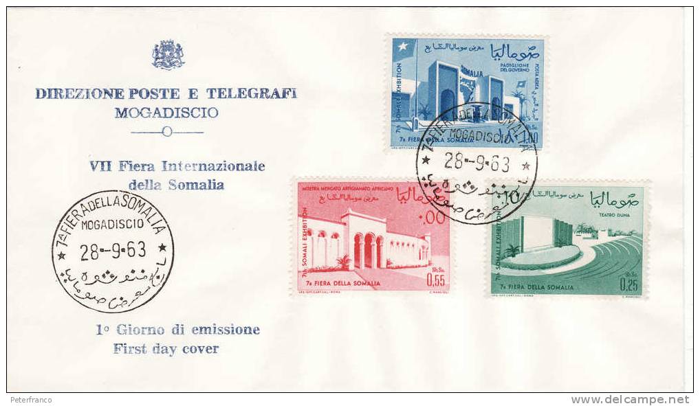 1963 Somalia - VII Fiera Internazionale Della Somalia - FDC - Somalia (1960-...)