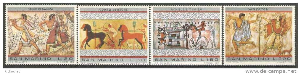 Saint-Marin N° 887 à 890 ** - Unused Stamps