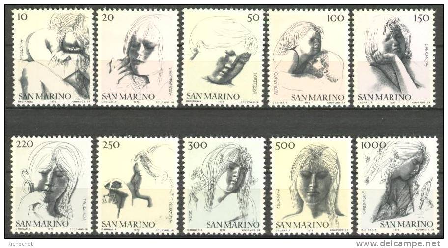 Saint-Marin N° 908 à 917 ** - Unused Stamps