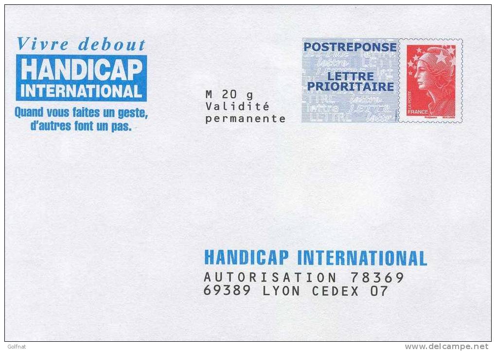 FRANCE PRET A POSTER REPONSE HANDICAP INTERNATIONAL MARIANNE DE BEAUJARD 08P622 - Prêts-à-poster:Answer/Beaujard