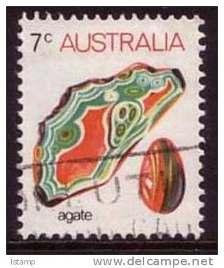 1973 - Australian Marine & Gemstone Definitive Issue 7c AGATE Stamp FU - Gebraucht