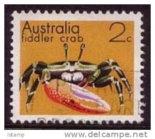 1973 - Australian Marine & Gemstone Definitive Issue 2c FIDDLER CRAB Stamp FU - Oblitérés