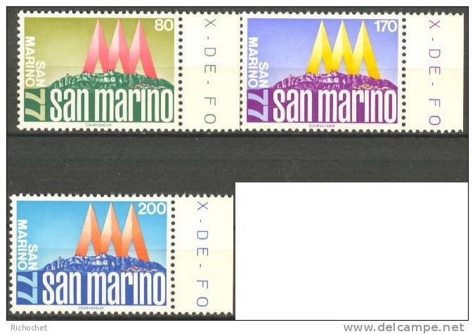 Saint-Marin N° 930 à 932 ** - Unused Stamps